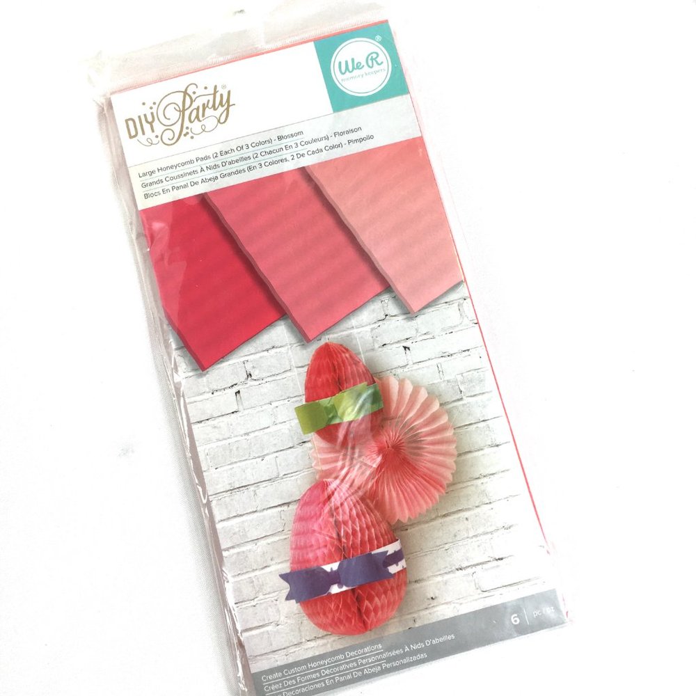 We R Memory Keepers Honeycomb  Easter Egg  Party Pack of Six Decor NWT